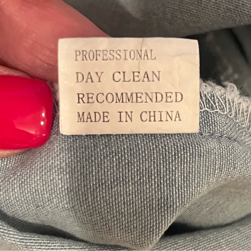 Zilcremo Light Blue Denim Shirt Dress with Frayed Hem - Picture 7 of 7